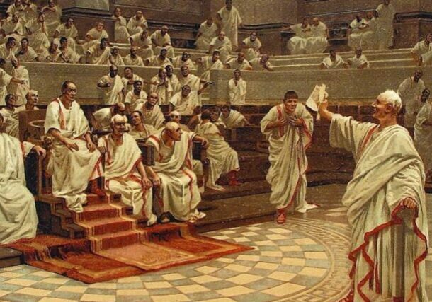 Cicero before the Senate
